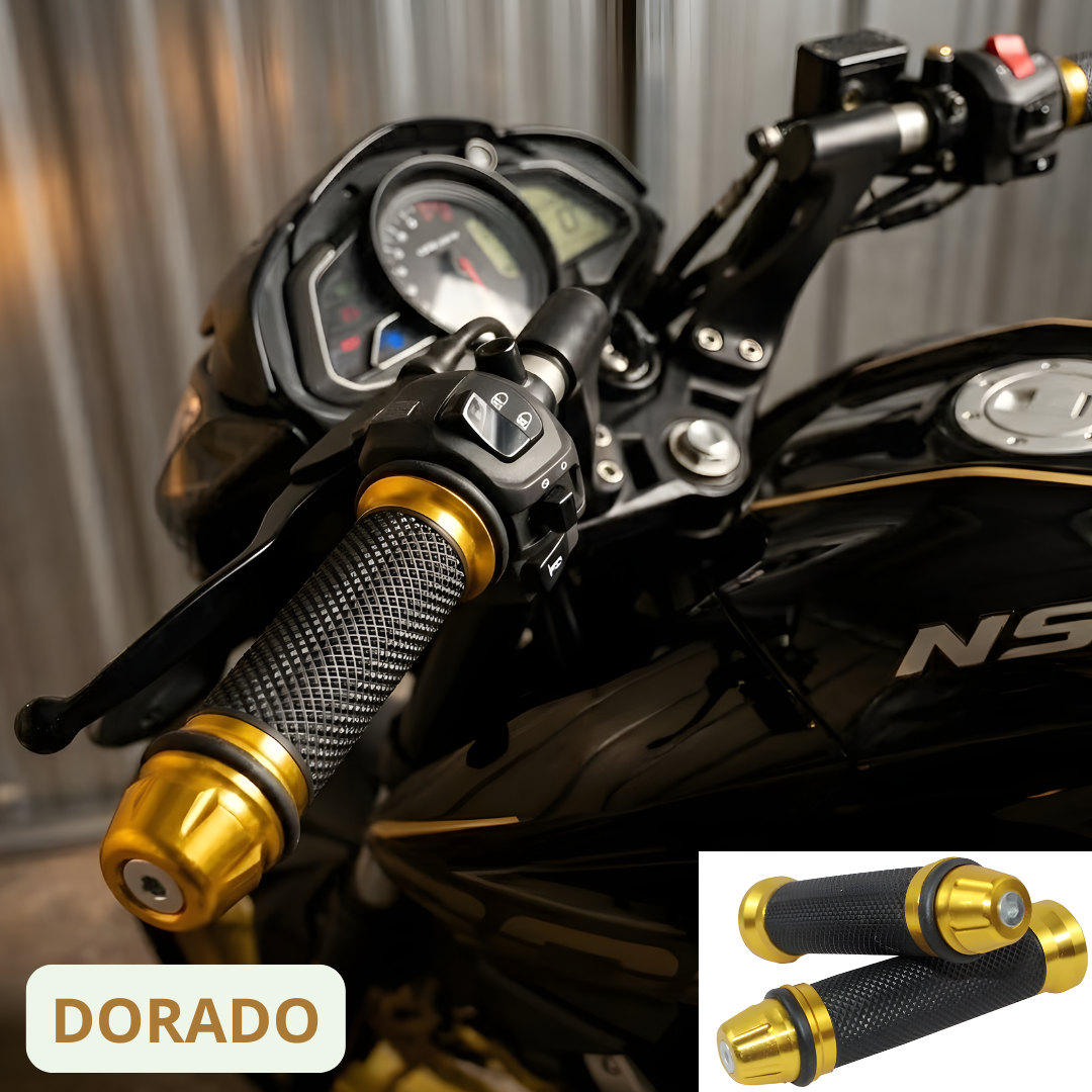 ⚡Puños Premium para Motocicleta (Universales) – Diseño Deportivo en Aluminio y Máximo Agarre⚡