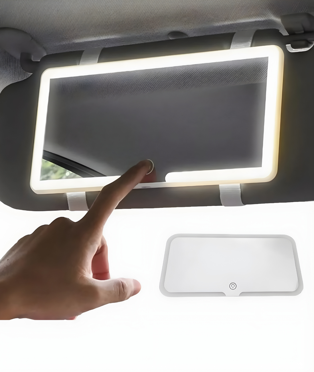 Espejo LED para Carro – Original, Portátil y con Batería Recargable