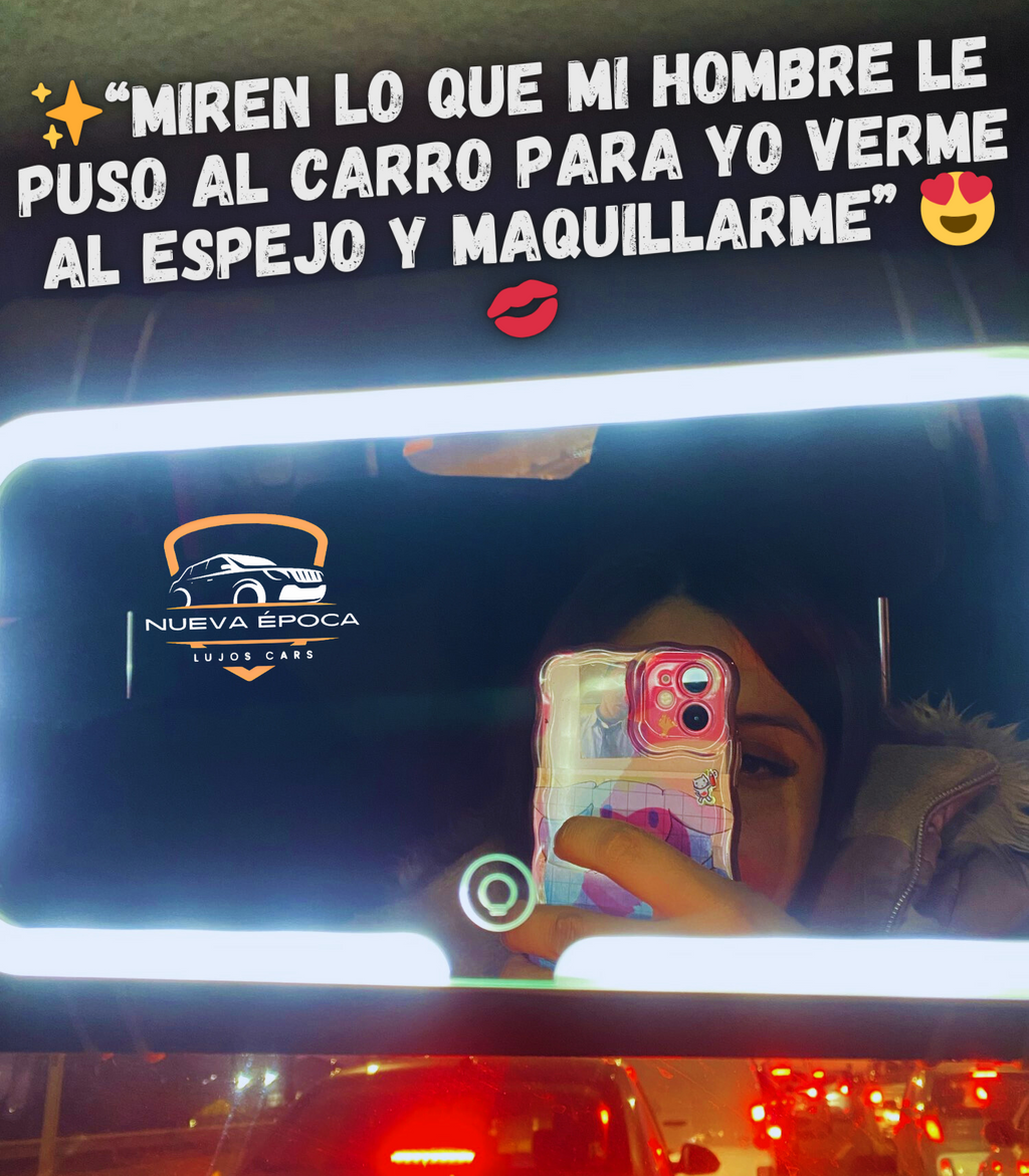 Espejo LED para Carro – Original, Portátil y con Batería Recargable