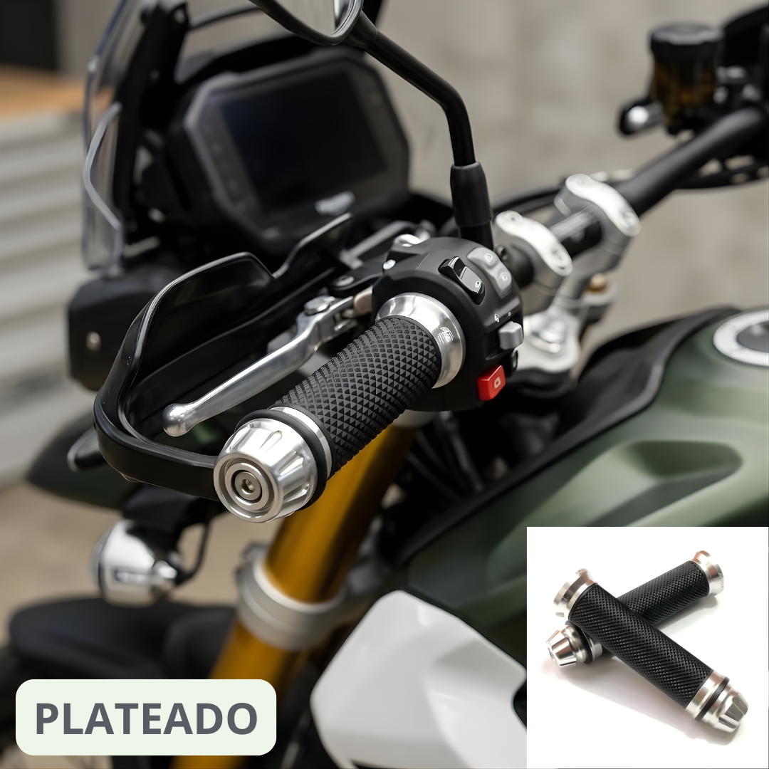 ⚡Puños Premium para Motocicleta (Universales) – Diseño Deportivo en Aluminio y Máximo Agarre⚡