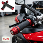 ⚡Puños Premium para Motocicleta (Universales) – Diseño Deportivo en Aluminio y Máximo Agarre⚡